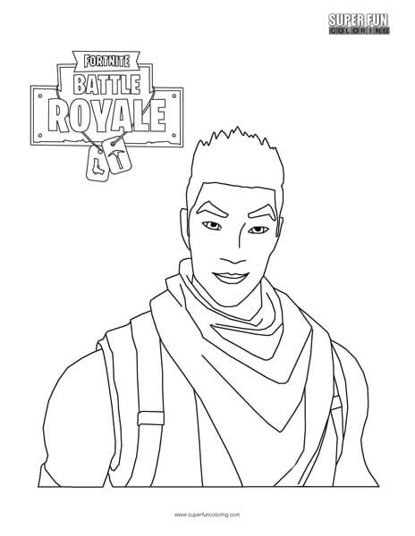 Fortnite character coloring page