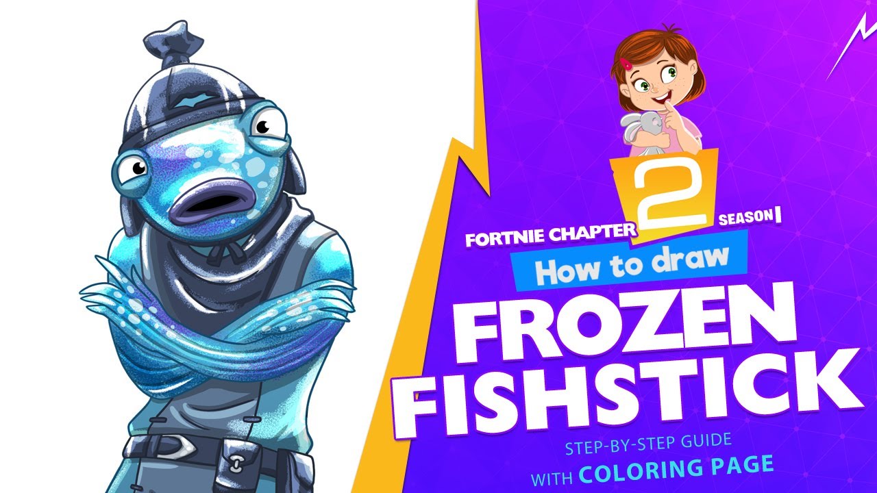 How to draw frozen fishstick fortnite chapter step