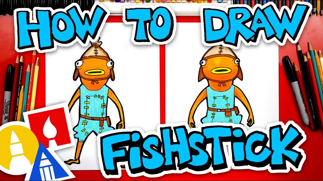 How to draw fishstick fro fortnite