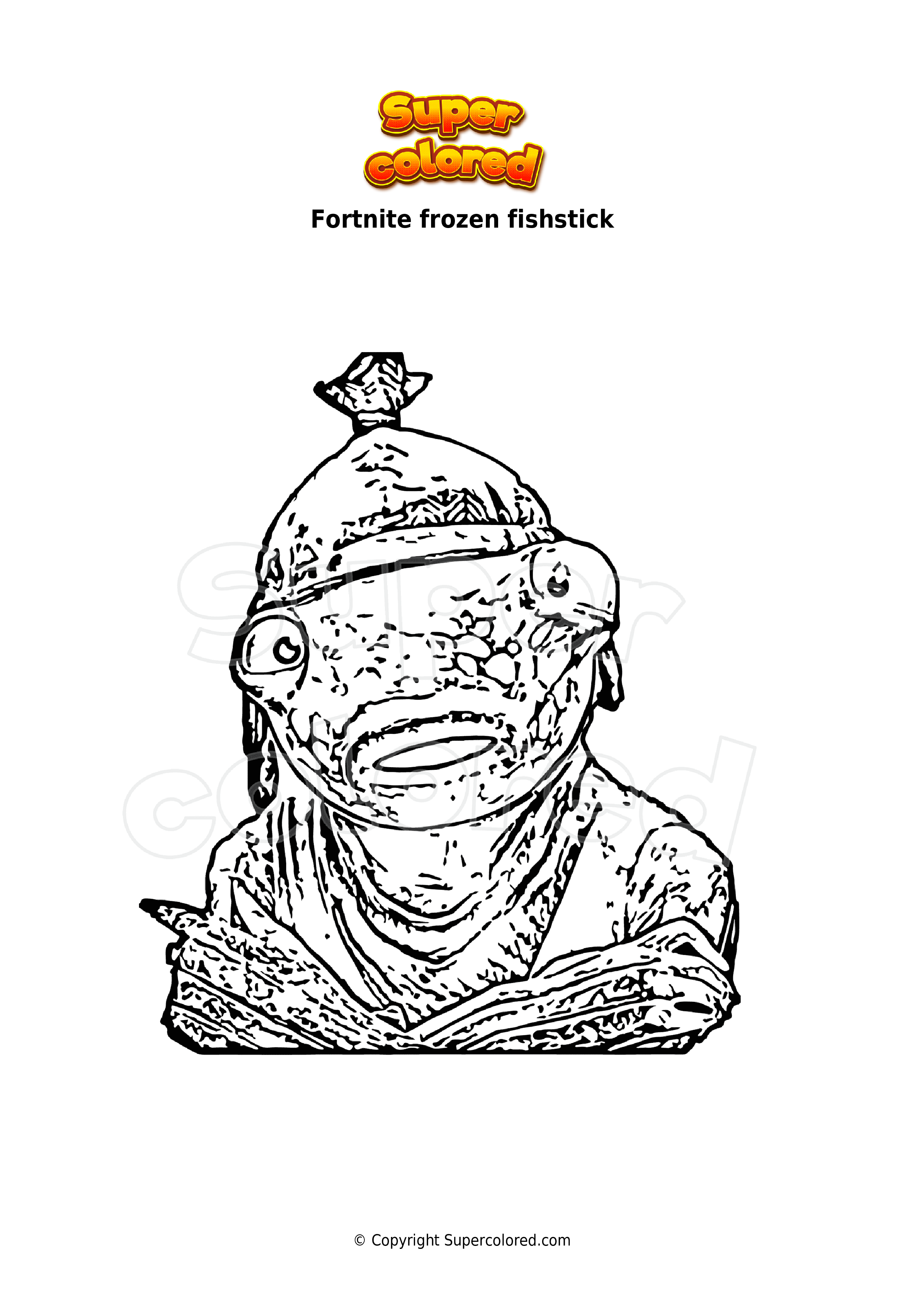 Coloring page fortnite frozen fishstick