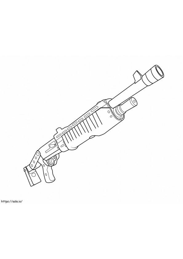 Fortnite gun ostrich coloring page