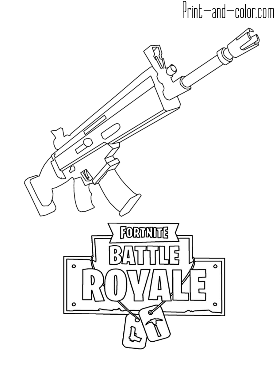 Fortnite coloring pages print and color