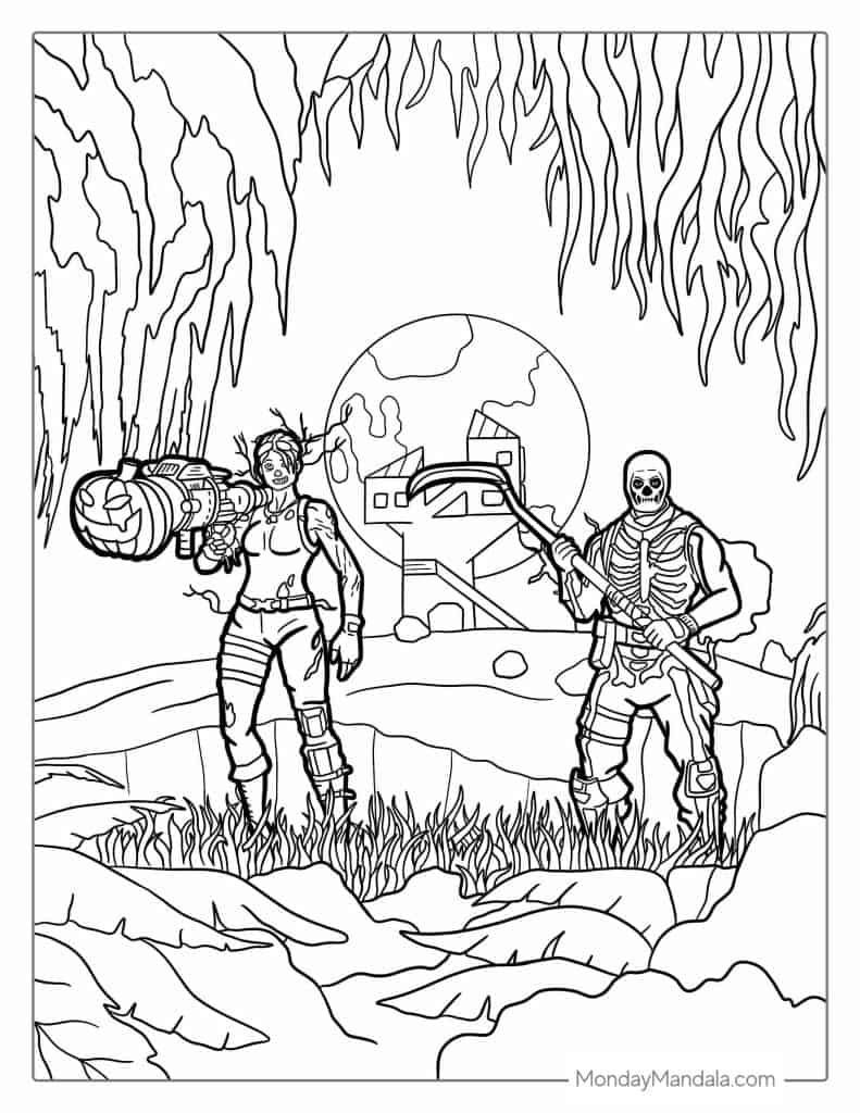 Fortnite coloring pages free pdf printables