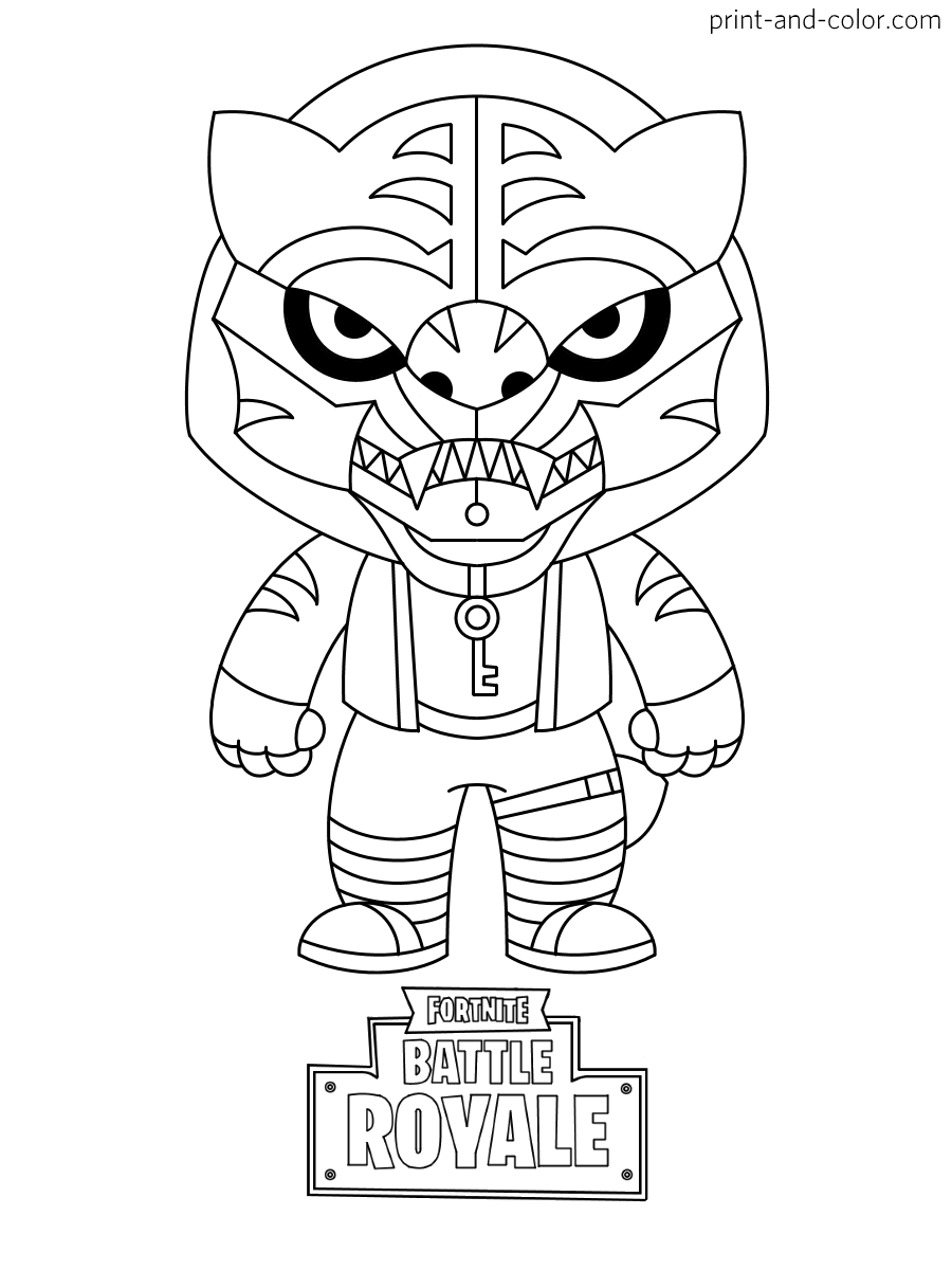 Fortnite coloring pages print and color