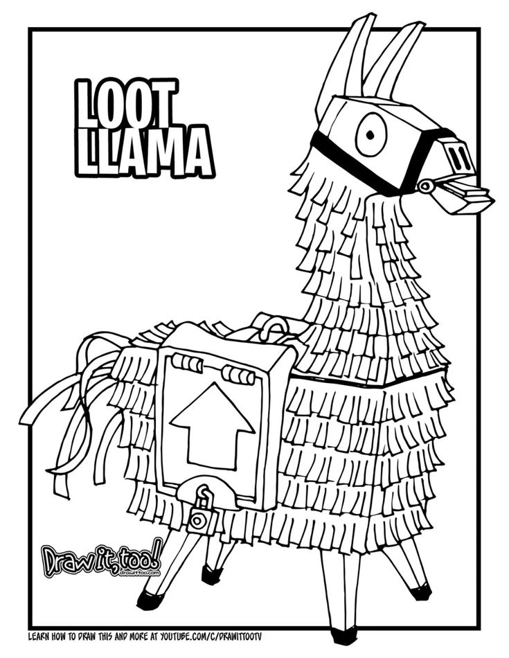 How to draw the loot llama fortnite battle royale drawing tutorial