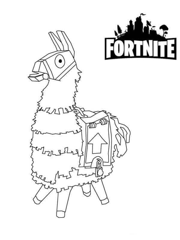 Fortnite coloring sheets llama cool coloring pages coloring pages to print disney coloring pages