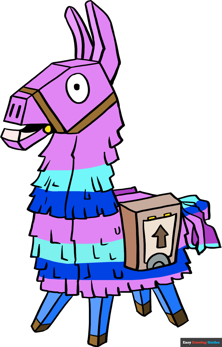 How to draw llama from fortnite