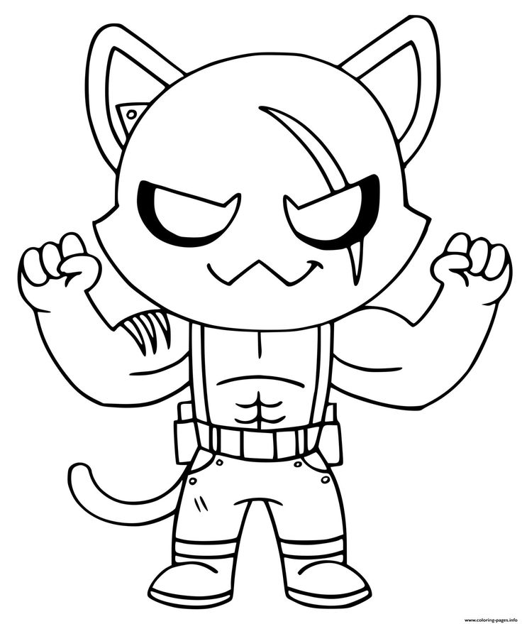 Shadow meowscles fortnite coloring pages printable coloriage image coloriage dessin