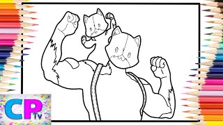 Fortnite meowscles and kit coloring pagesfortnite ipad pro coloringrodsyk