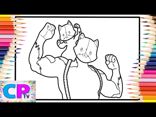 Fortnite meowscles and kit coloring pagesfortnite ipad pro coloringrodsyk
