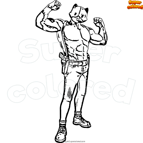 Coloring page fortnite meowscles