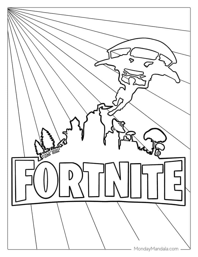 Fortnite coloring pages free pdf printables