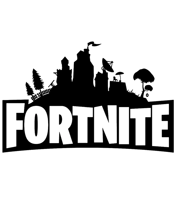 Simple fortnite logo to print for free