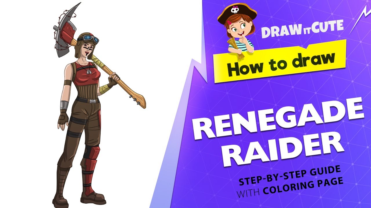 How to draw renegade raider fortnite step