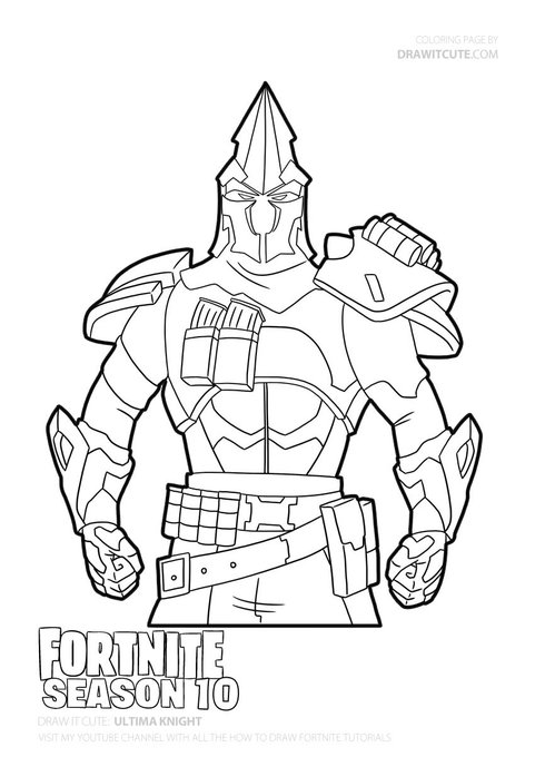 Colorig page ultima knight fortnite fortnitebattleroyale coloringpages draw fanart seasonâ coloring pages to print coloring pages coloring pages for kids