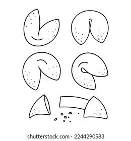 Fortune cookie sketch stock photos