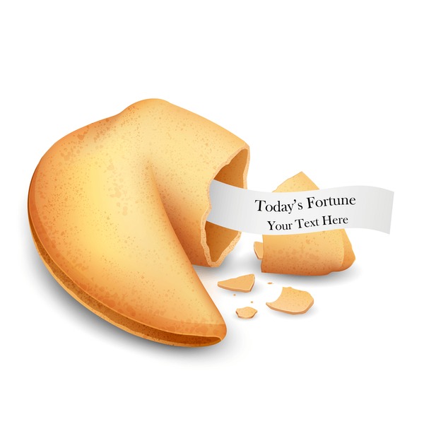 Hundred cracked fortune cookie royalty
