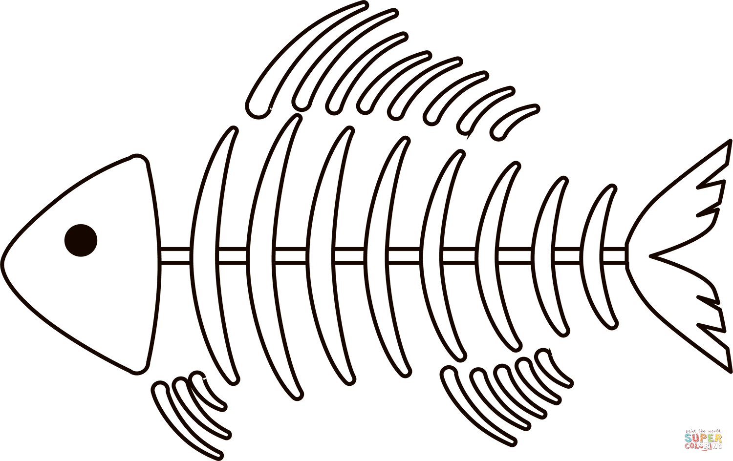 Fish fossil coloring page free printable coloring pages
