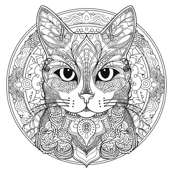 Imãgenes fotos de stock objetos en d y vectores sobre cat flowers coloring vector