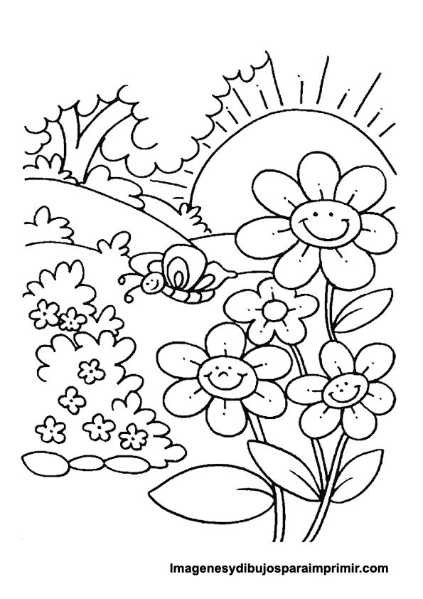 Colorear flores spring coloring pages flower coloring pages free coloring pages
