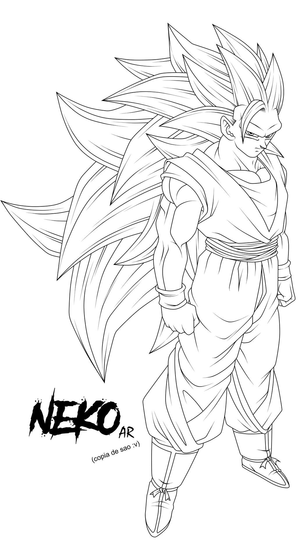 Super saiyajin goku by nekoar on deviantart dragon ball gt goku dibujo a lapiz dragon para dibujar