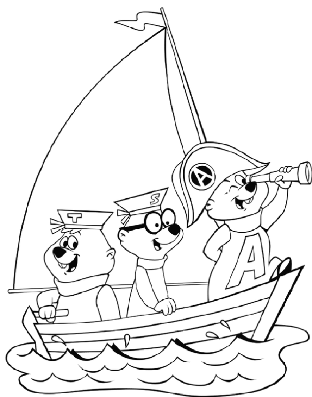 Alvin and the chipmunks coloring pages