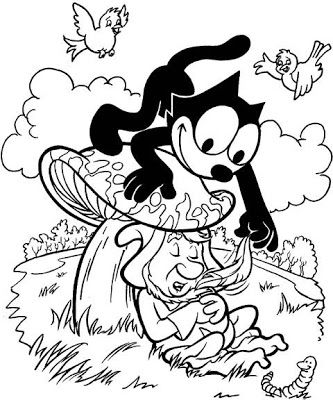 Felix the cat coloring pages cat coloring page felix the cats coloring pages