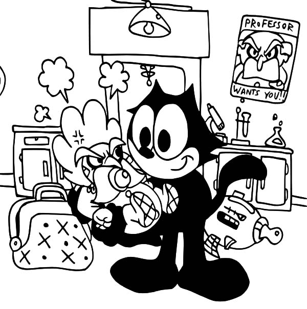 Felix the cat coloring pages