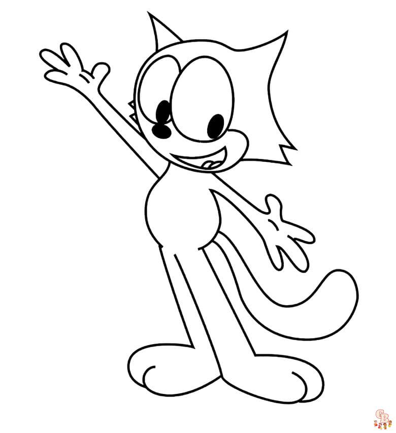 Enjoy free felix the cat coloring pages