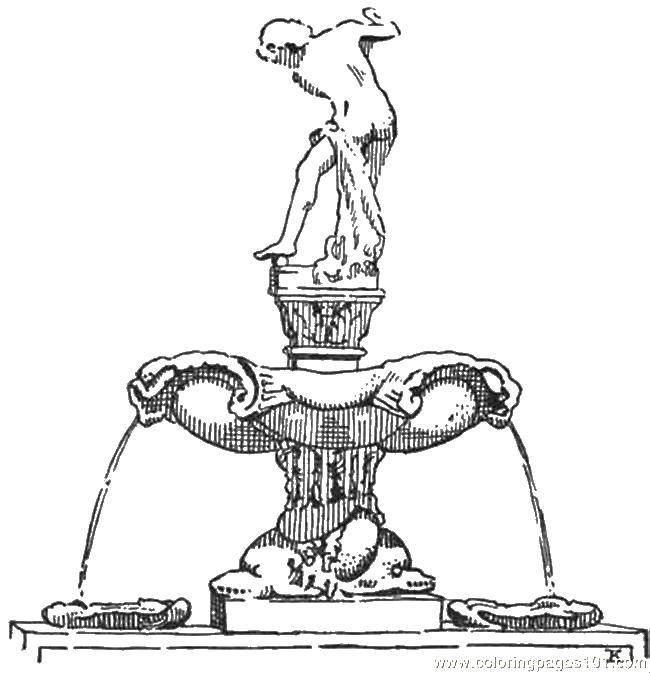 Online coloring pages coloring page fountain coloring download print coloring page