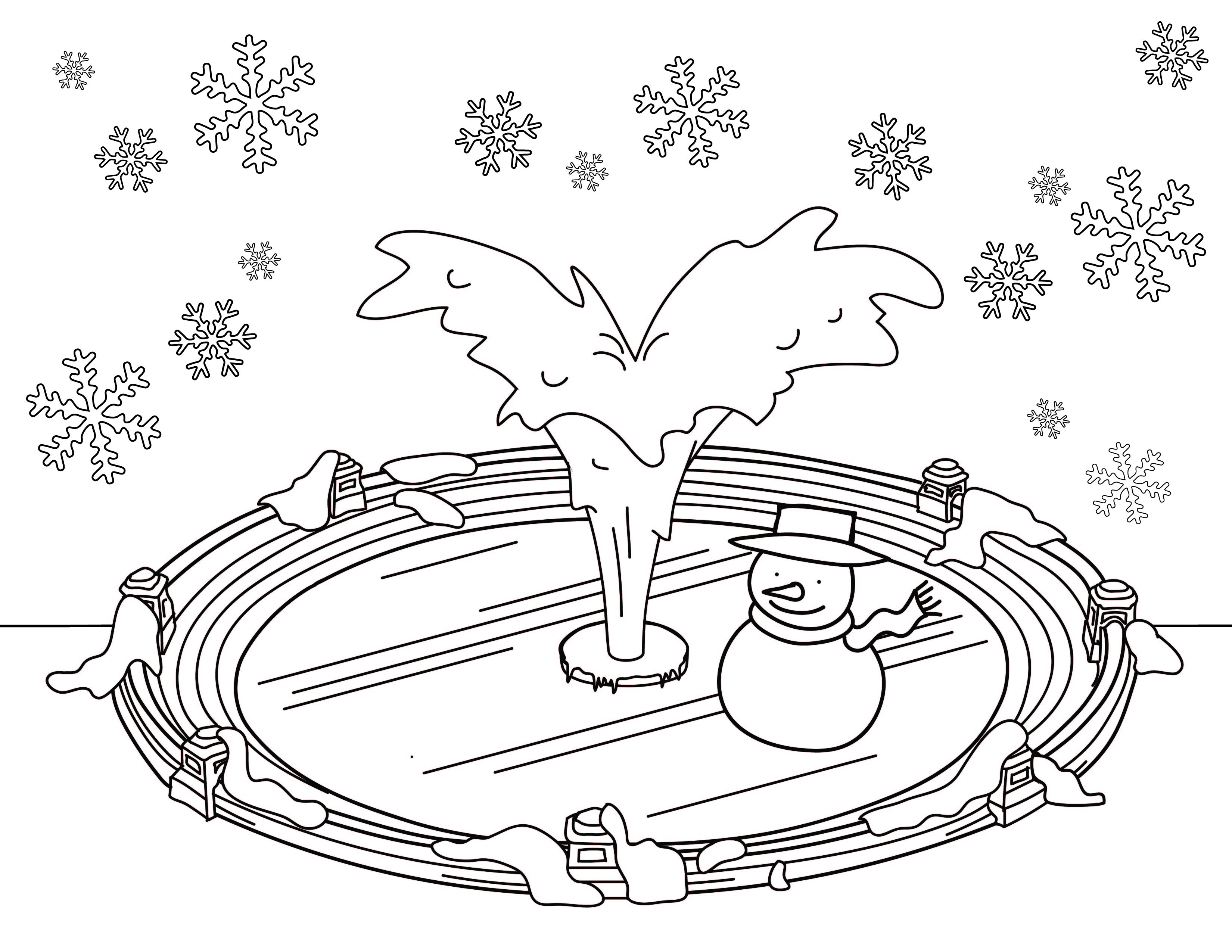 Winter wonderland coloring pages