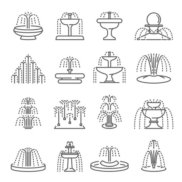 Fountain stock illustrations royalty