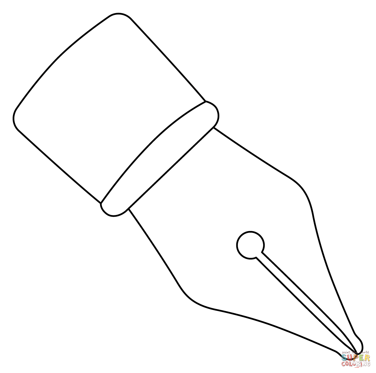 Black nib emoji coloring page free printable coloring pages
