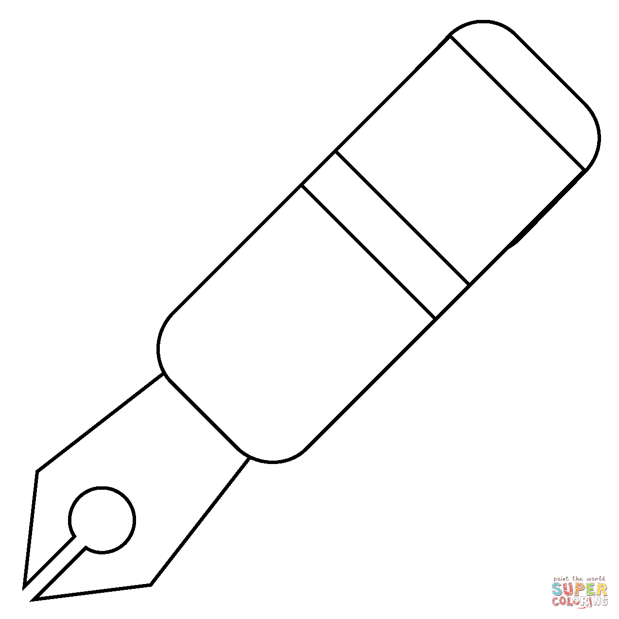Fountain pen emoji coloring page free printable coloring pages