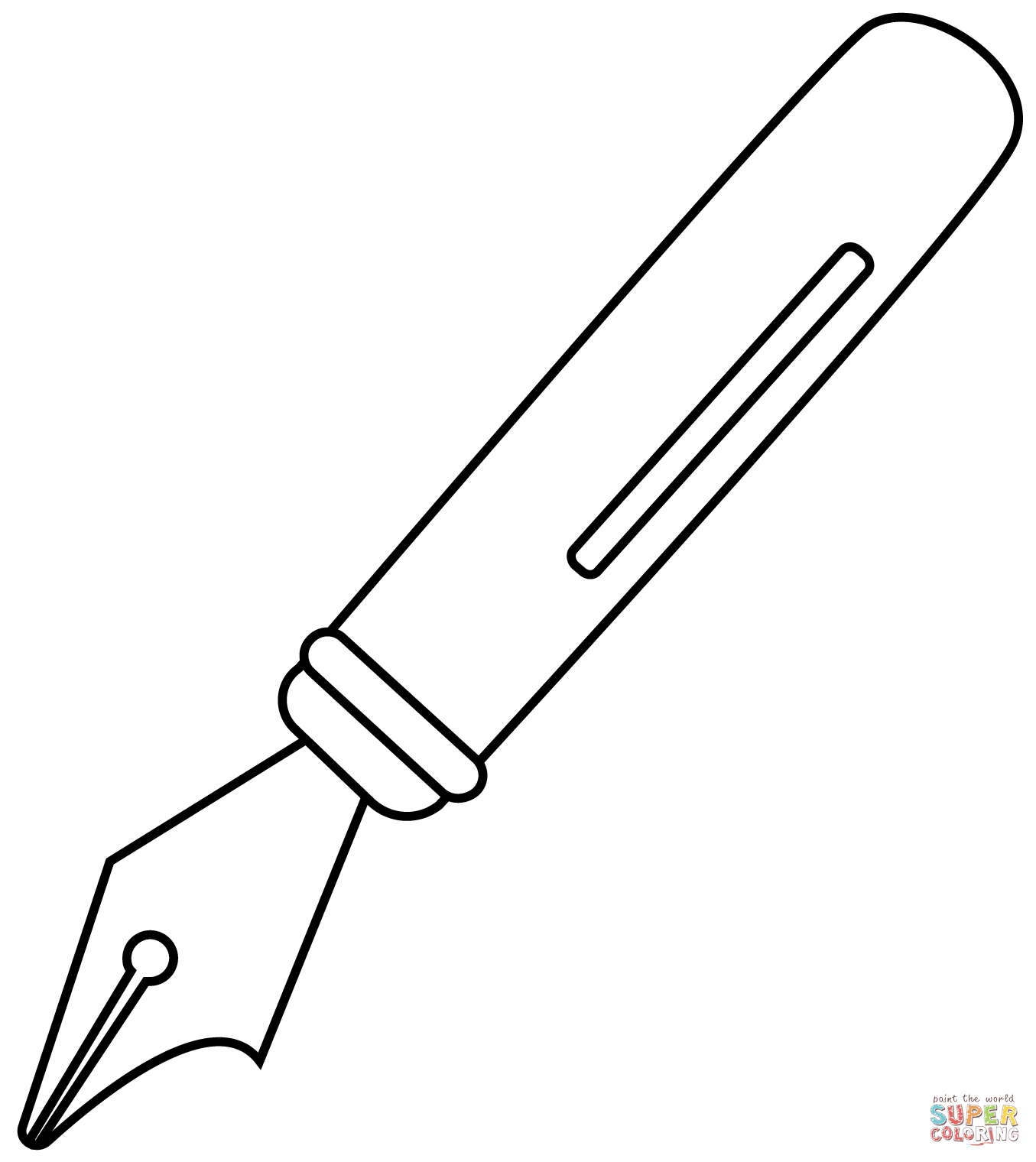 Fountain pen emoji coloring page free printable coloring pages