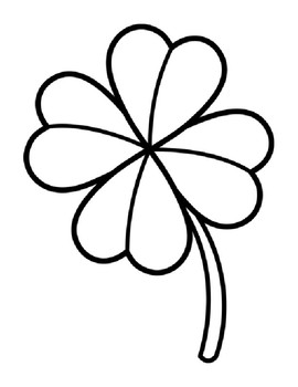 Four leaf clover template four leaf clover coloring four leaf clover outline