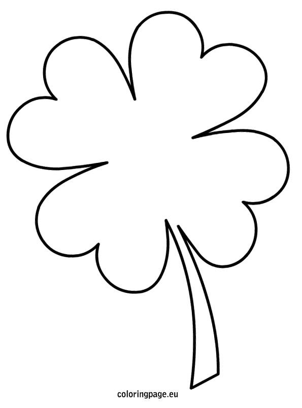 Four leaf clover template coloring page st patricks day crafts for kids coloring pages st patricks crafts