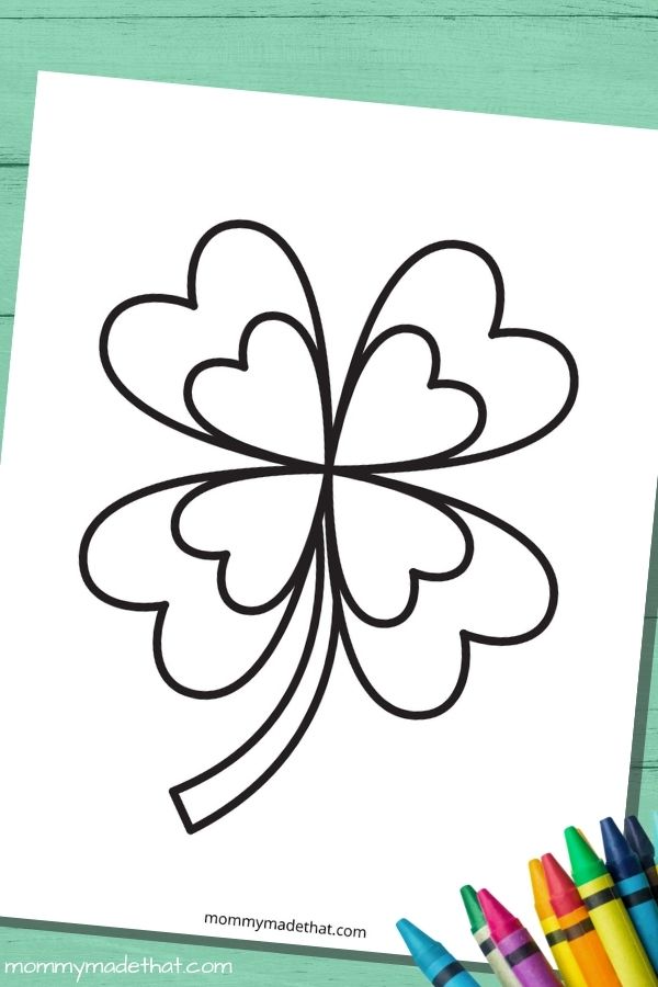 Free printable four leaf clover template