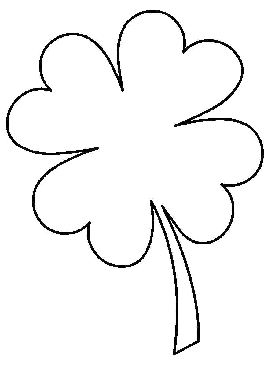 Online coloring pages coloring page clover leaves outline download print coloring page