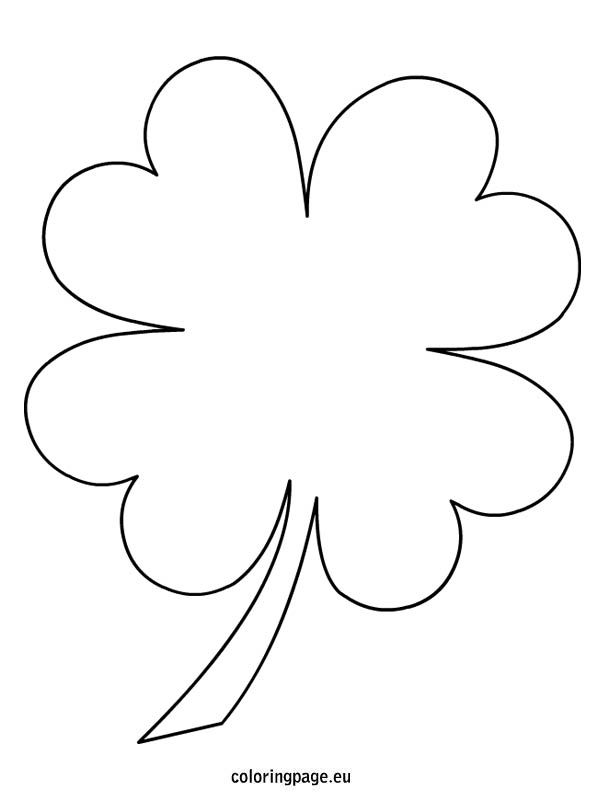 Leaf clover coloring page coloring pages clover leaf st patricks day crafts