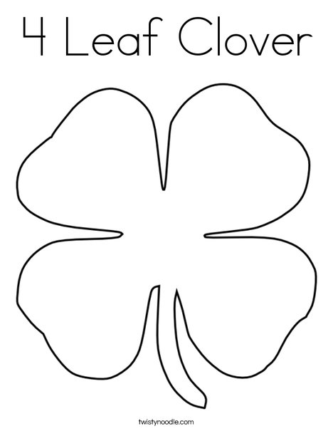 Leaf clover coloring page