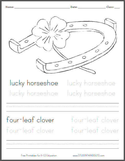 Lucky horseshoe and four