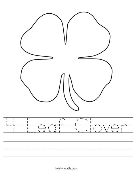 Leaf clover worksheet