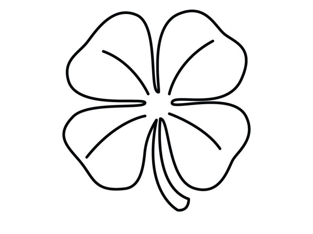 Four leaf clover coloring pages