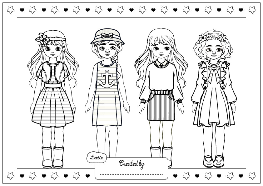 Four seasons colouring sheet