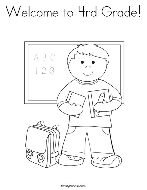 Wele to rd grade coloring page