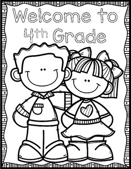 Wele to fourth grade coloring sheet