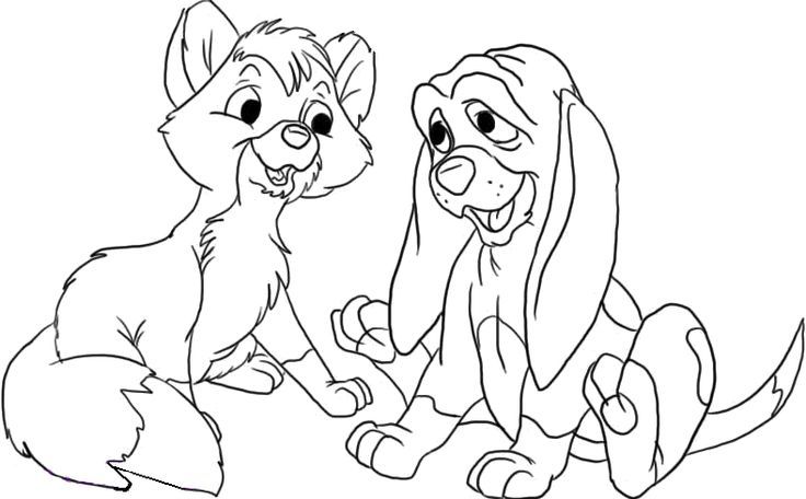 Download or print this amazing coloring page fox and the hound coloring page rox et rouky coloriage coloriage cheval
