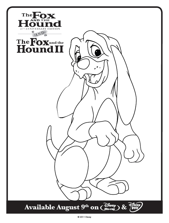 Fox and hound coloring page dog â printables for kids â free word search puzzles coloring pages and other activities