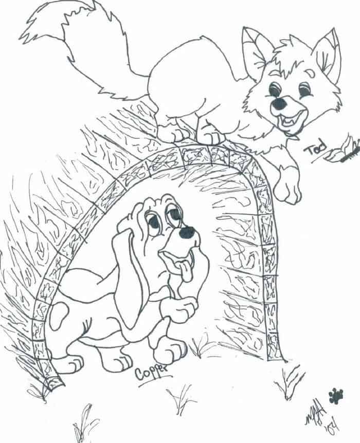 The fox and the hound coloring pages disney coloring pages animal coloring pages coloring pages
